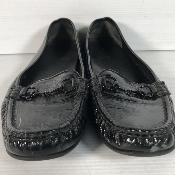 Gucci horse bit loafers/drivers in black leather and gunmetal hardware size 38.5 - Picture 3 of 10